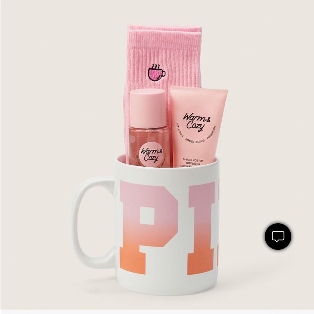 PINK Warm & Cozy Mug Gift Set, NWT
